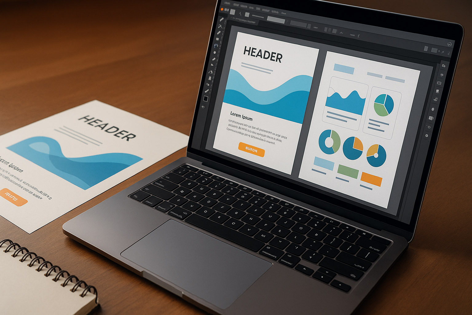 Adobe Illustrator artboards showing multiple web and UI layouts used for early digital design concepts.