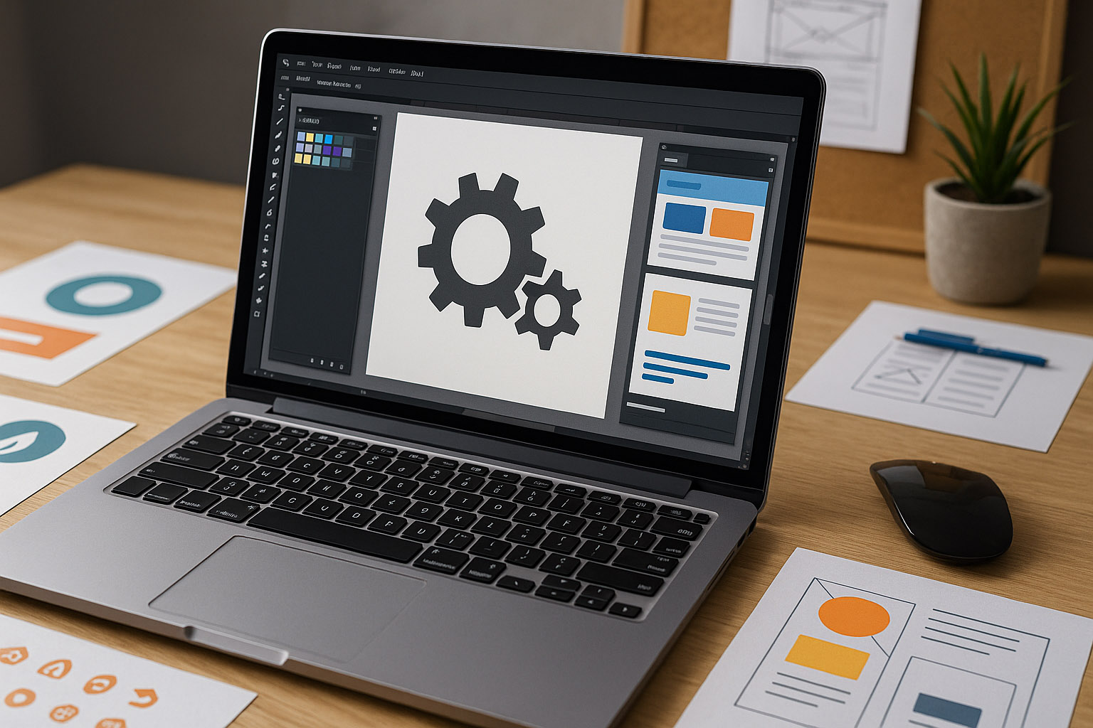 Large Illustrator document with many artboards and repeated UI elements illustrating performance issues at scale.