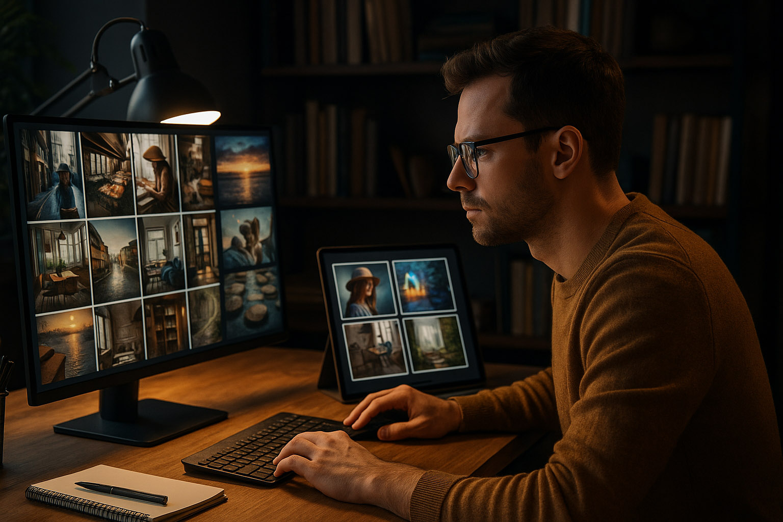 Should I generate my visuals, or spend time searching for them online?