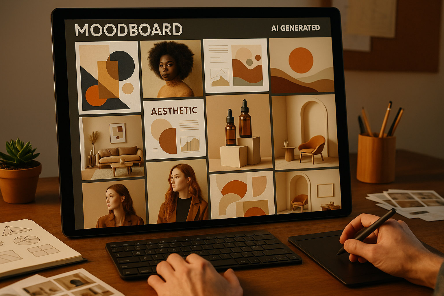 AI demonstrates particular strength in tasks like creating moodboards, illustrating content, and suggesting layouts