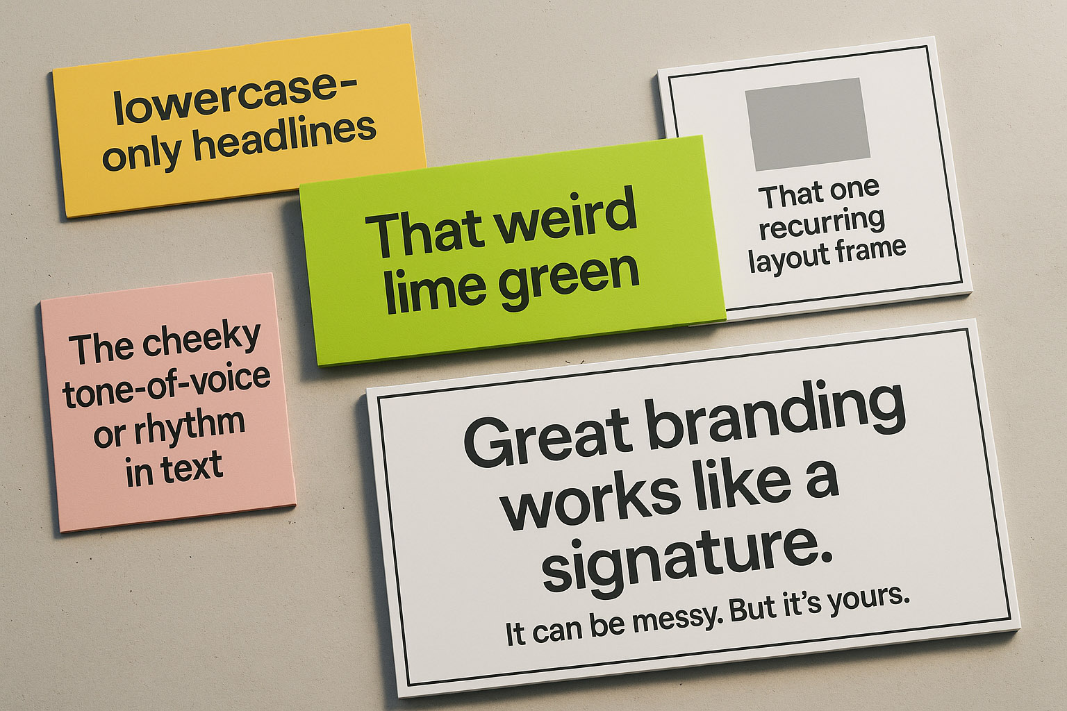 We recognize brands not because we read their guidelines, but because we remember