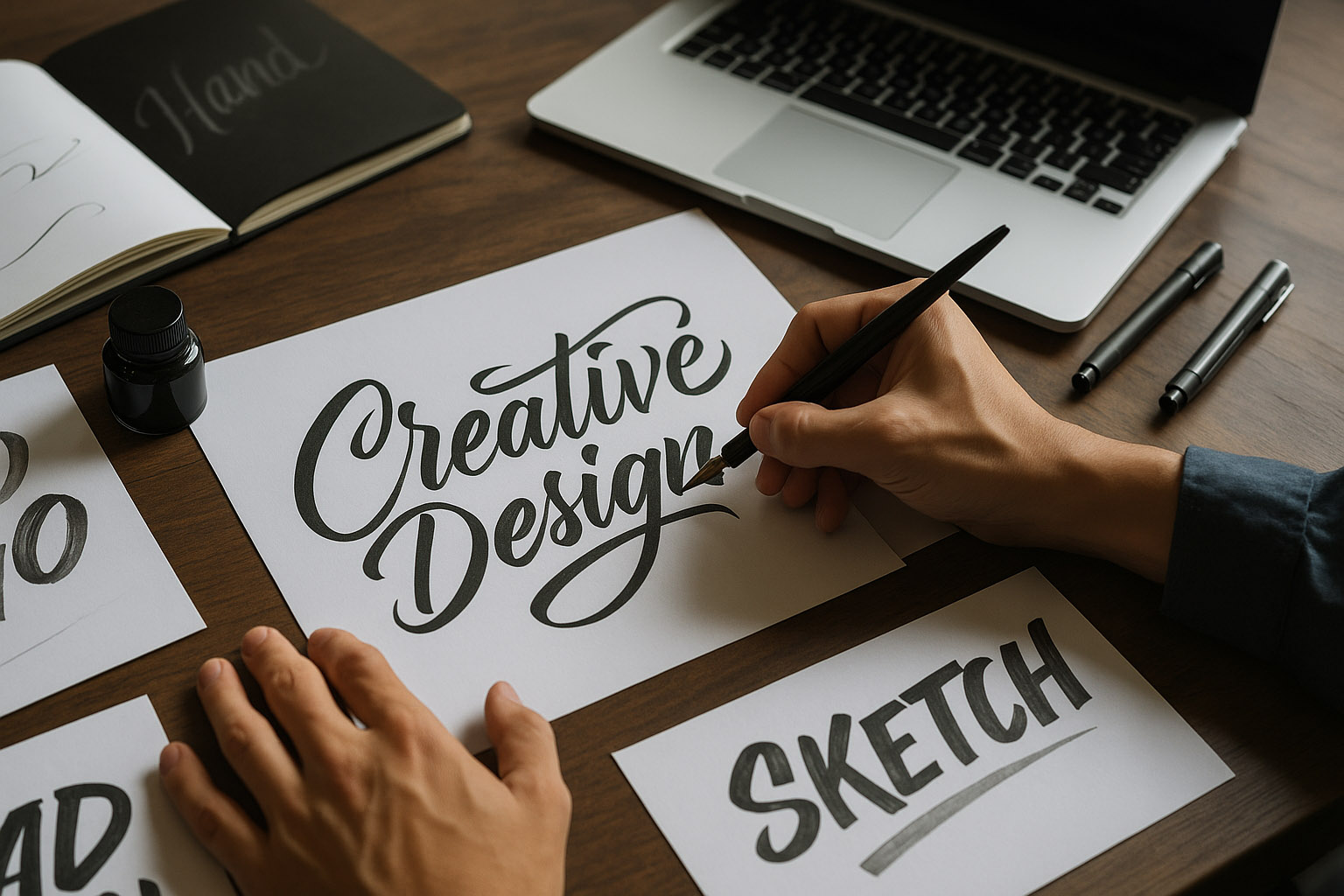 calligraphy practice improves design intuition and quality