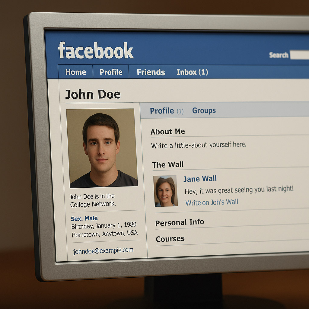 the original facebook design