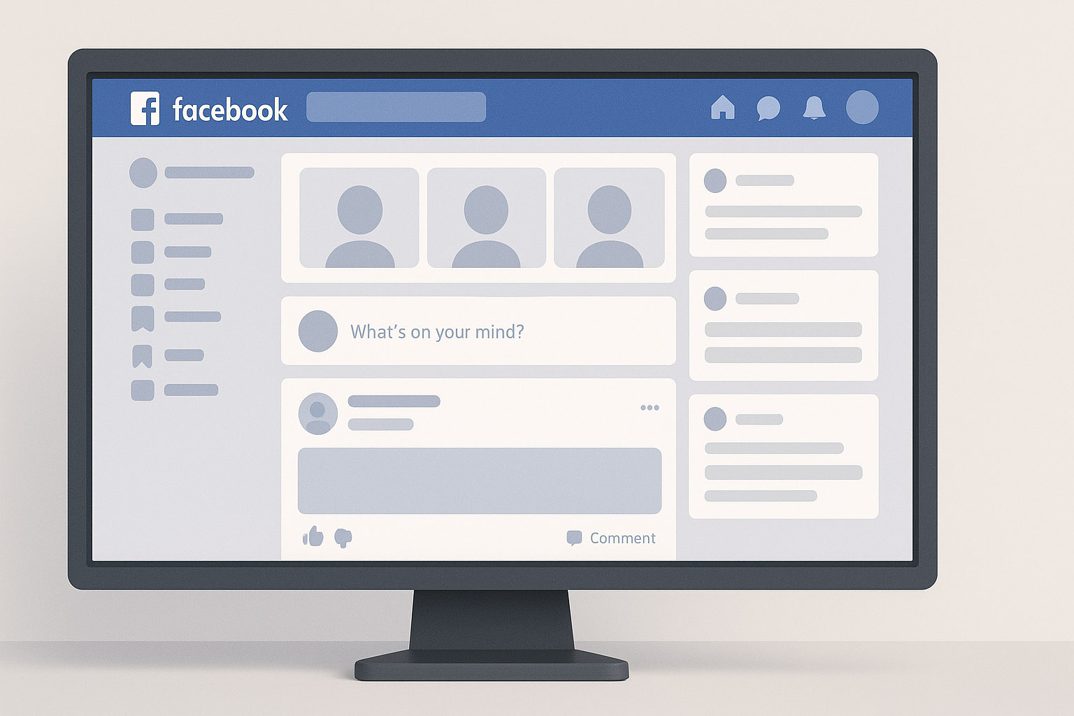 facebook in era of flat design