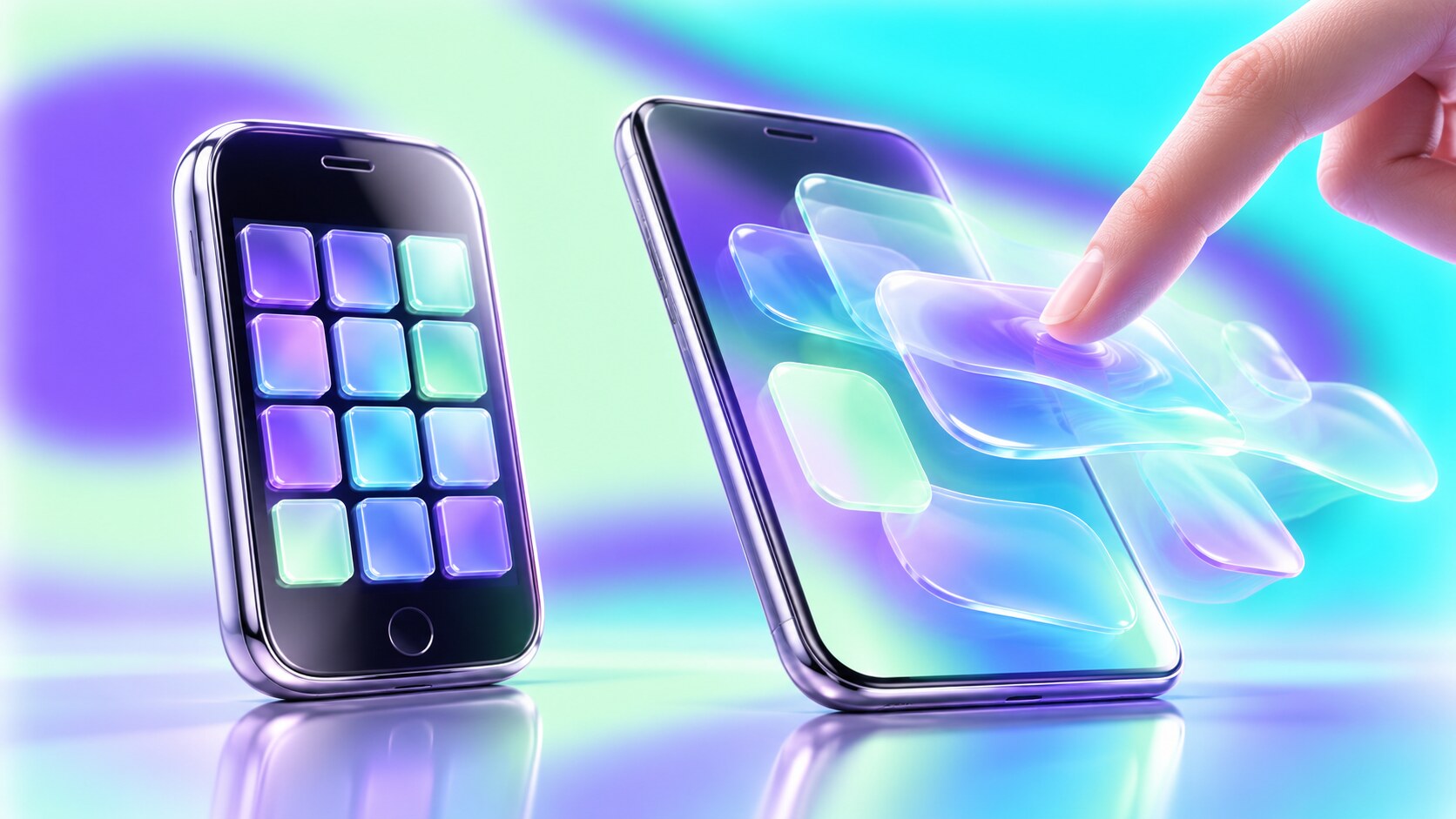 The LG Prada and original Apple iPhone compared as early capacitive touchscreen phones with different interface approaches.