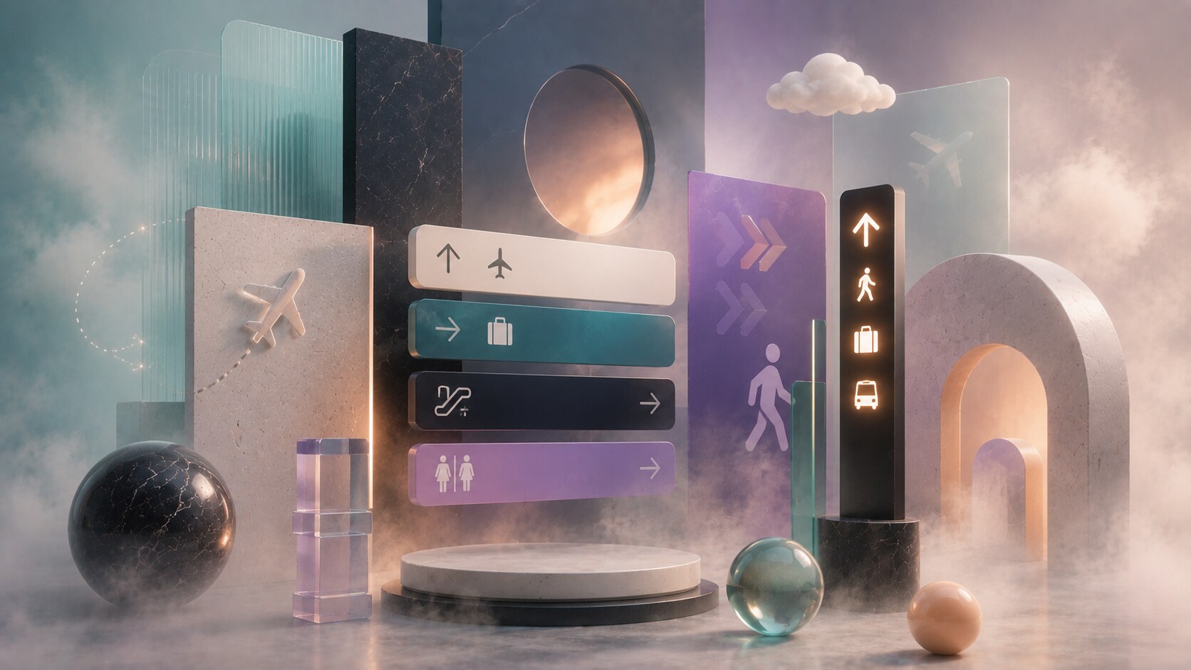 Graphic Design and Navigation in Airport Halls header image