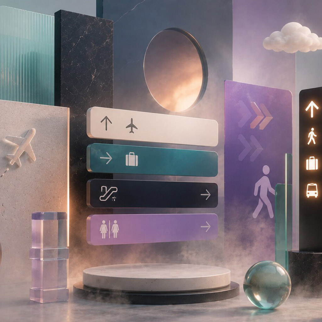 Graphic Design and Navigation in Airport Halls