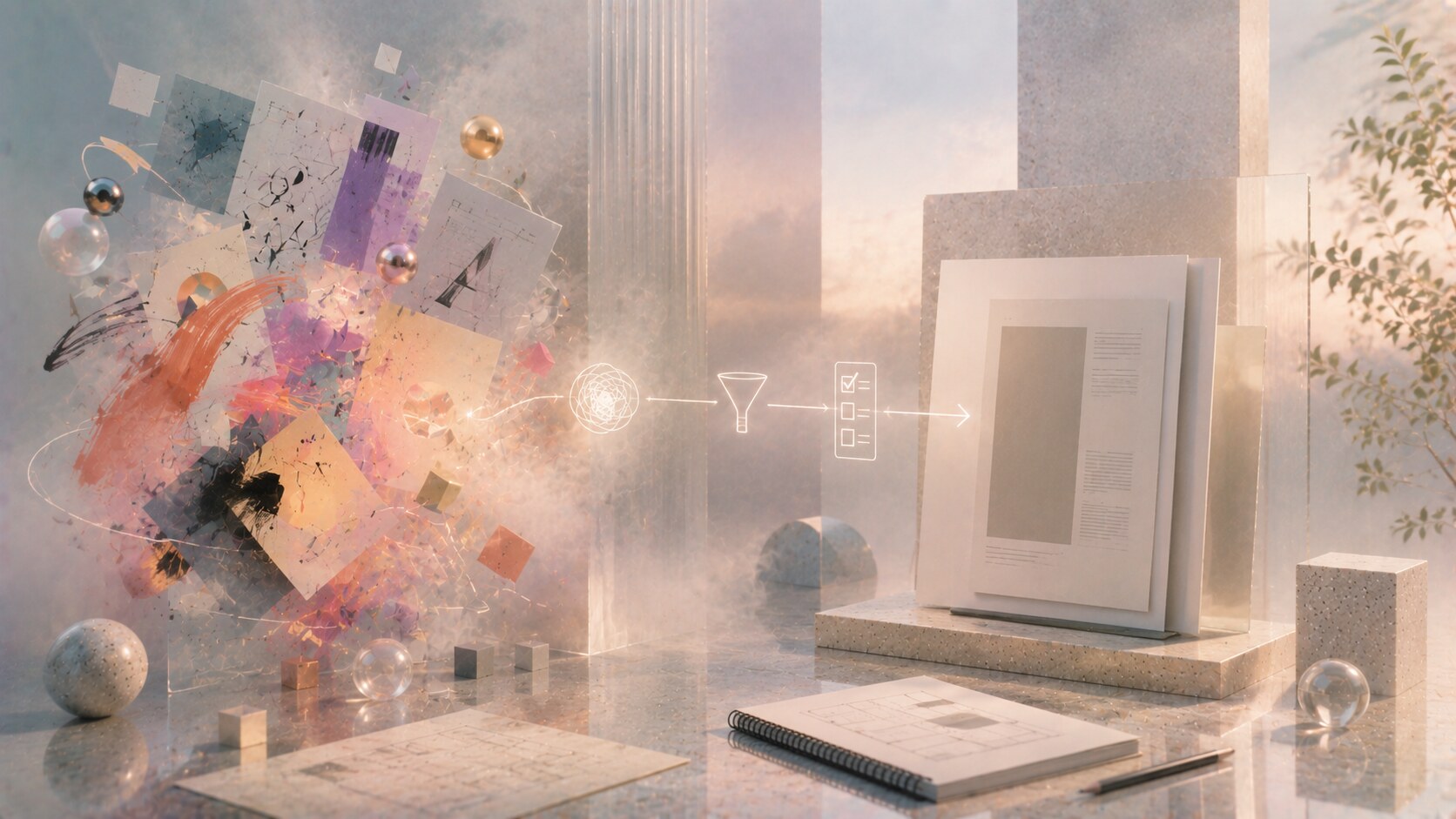Graphic design style versus control showing the difference between decorative surface and disciplined visual hierarchy.