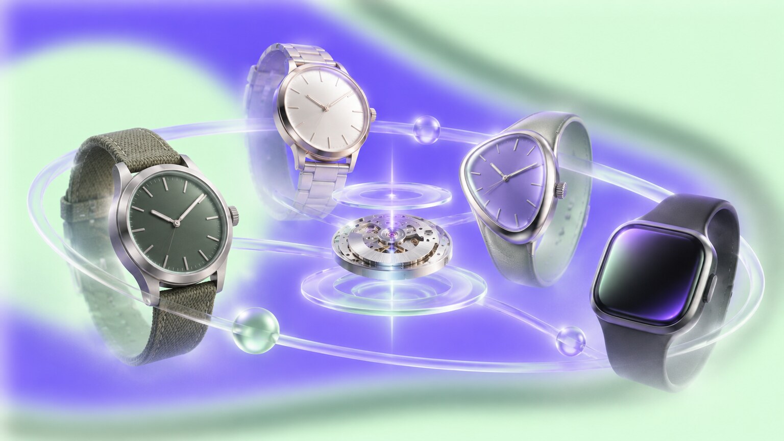 Hamilton collection design system comparing Khaki Field, Jazzmaster, American Classic, Ventura and PSR watch families.