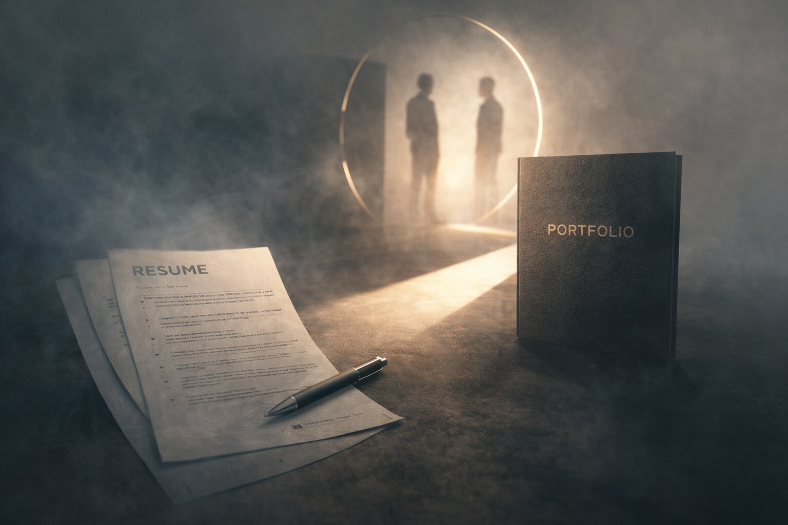 Portfolio-driven design hiring and the challenge of judging visual decision quality.