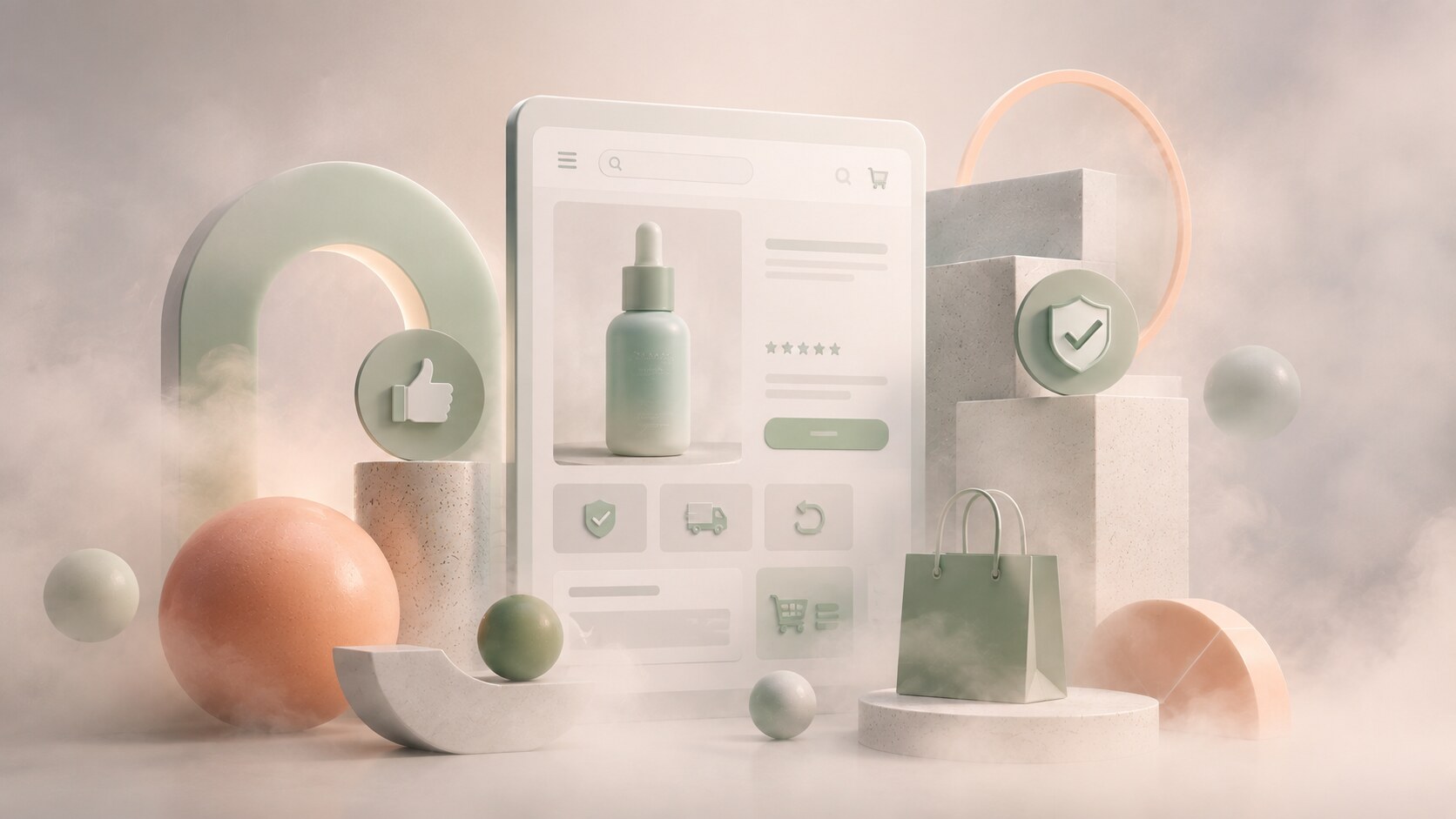 Ecommerce design overview showing product pages, trust signals, hierarchy, and conversion-focused layout decisions.