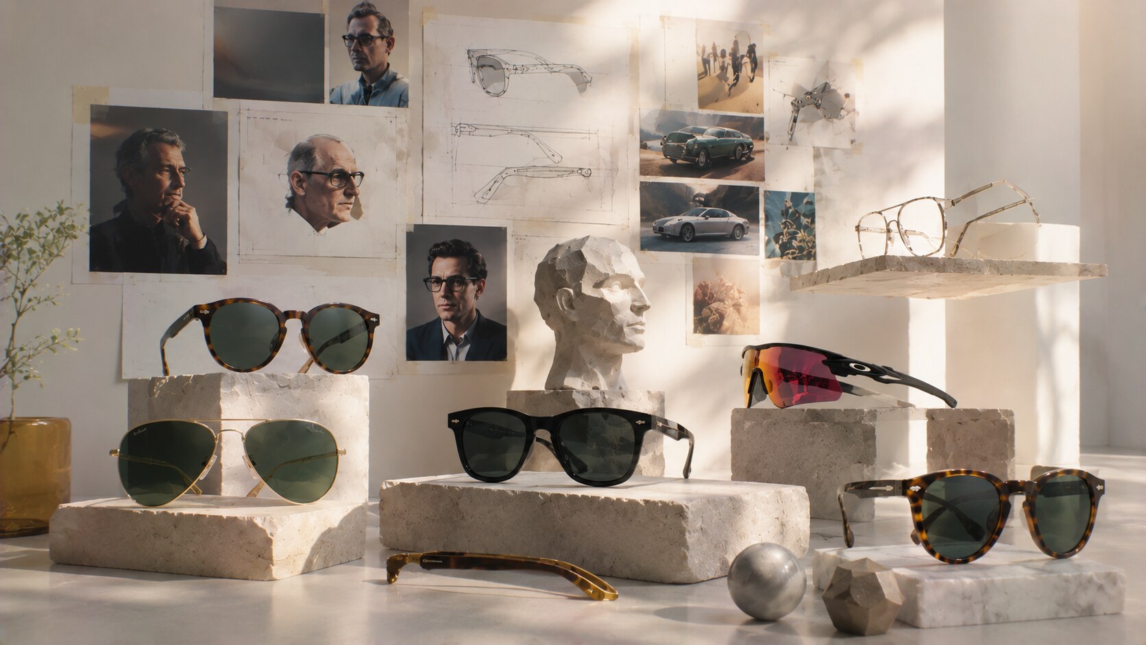 Influential sunglasses designers and iconic eyewear brands that shaped frame culture, materials, and visual identity.