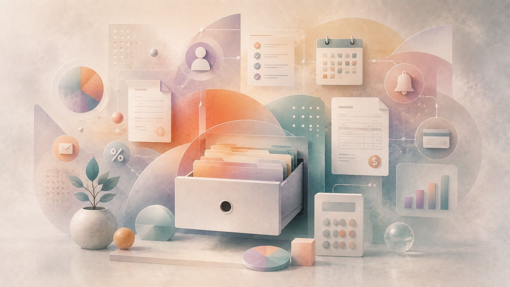 Graphic design business admin workflow with invoices, reminders, client records, deposits, and payment tracking.