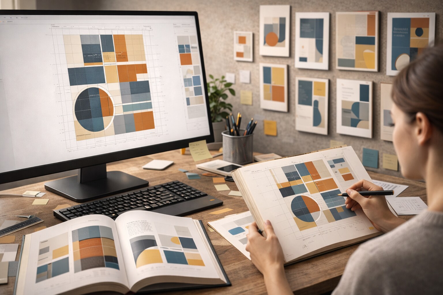 Planning design solutions through mental rehearsal before building.