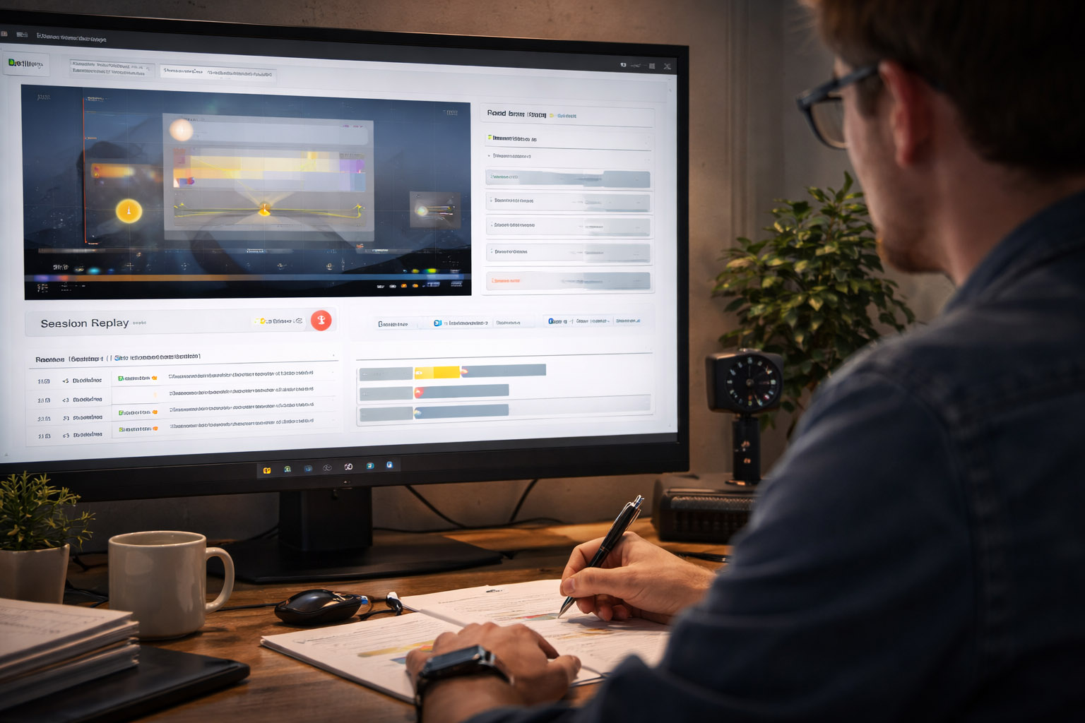 A/B test dashboard comparing two UI variants and results