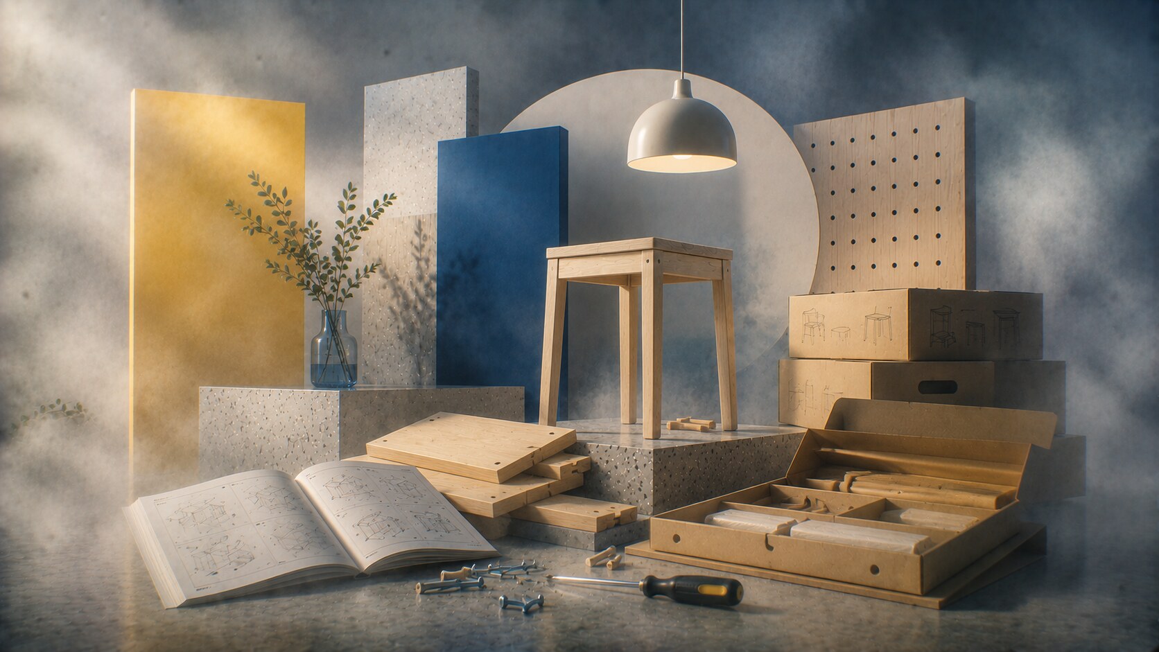 IKEA catalogs and room scenes showing how the brand taught people to imagine whole lifestyles rather than isolated furniture pieces.