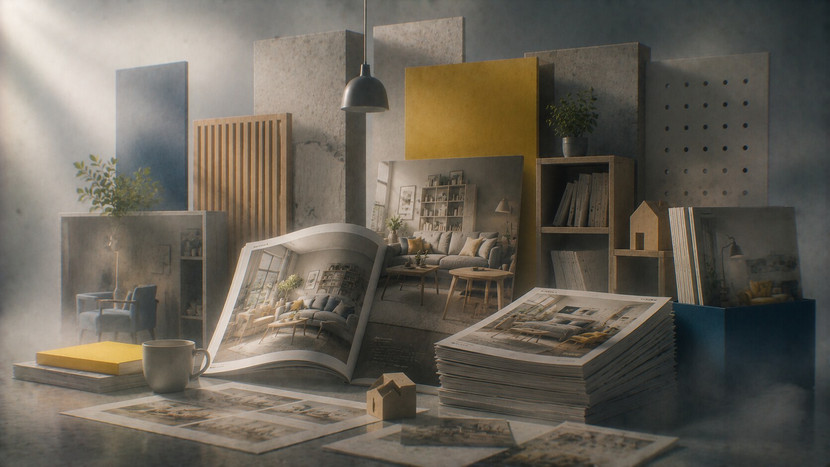 IKEA store identity using blue and yellow color fields, wayfinding, room displays, and democratic design communication.