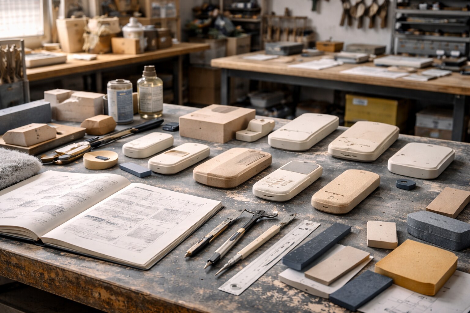 Early years: hands-on prototyping and material exploration in industrial design