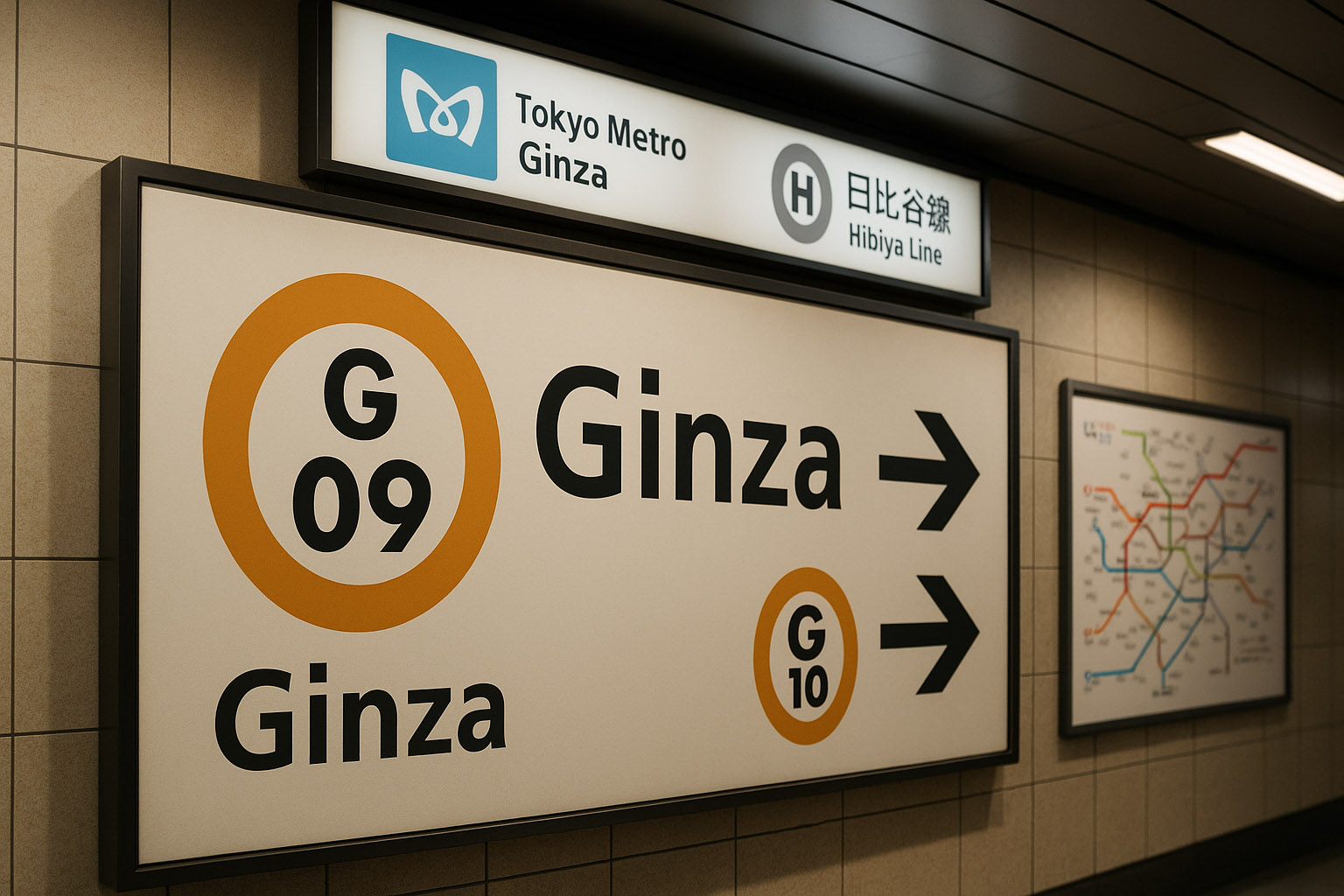 Station and line code system (letters and numbers) to make metro navigation easier for visitors