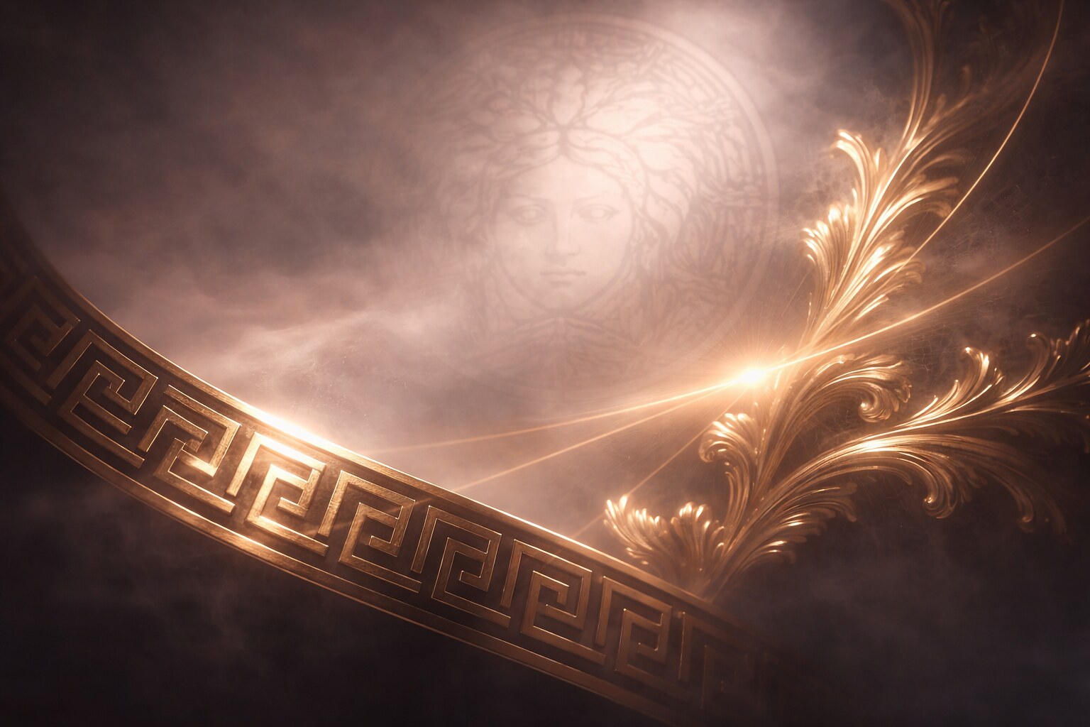 Versace Medusa logo and the bold theatrical identity of the fashion house.