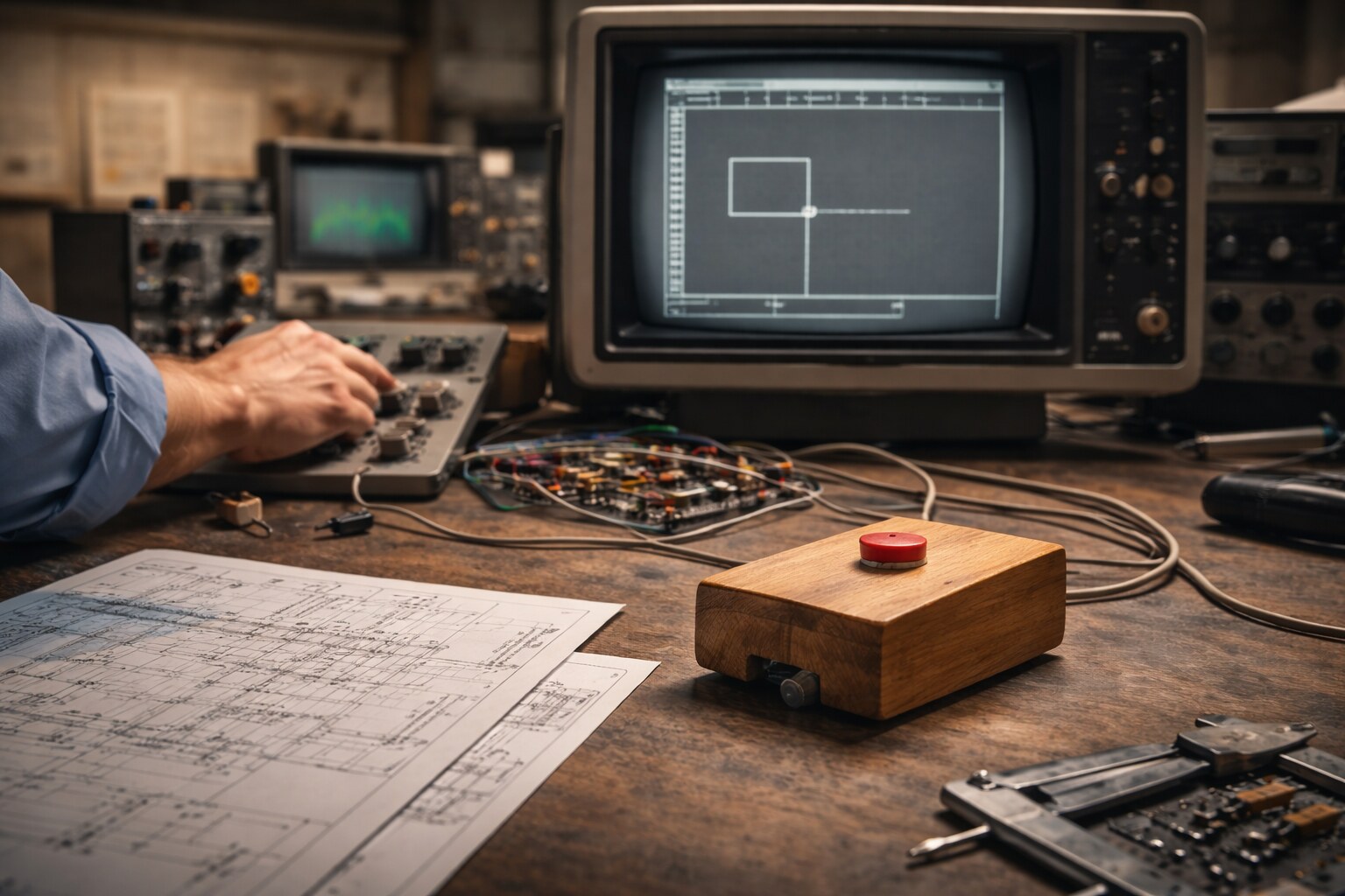 Early mouse concept: mapping desk motion to screen motion