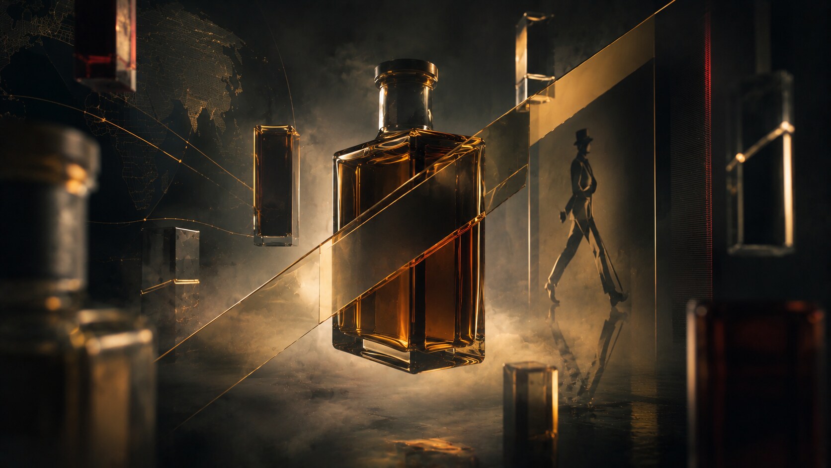 Absolut vodka bottle referencing apothecary heritage with clear glass and direct graphic treatment.