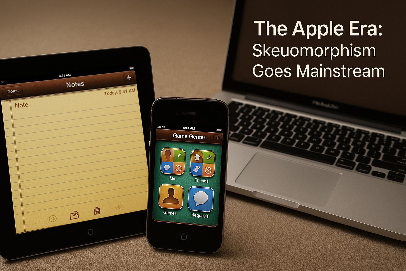 Apple skeuomorphism design goes mainstream