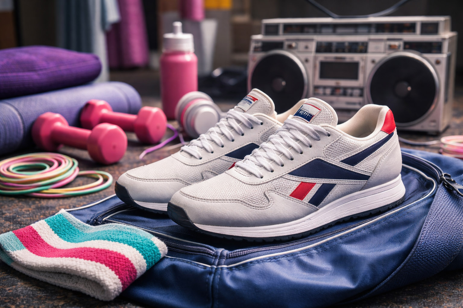 Reebok identity changes across decades, from wordmarks to vector mark