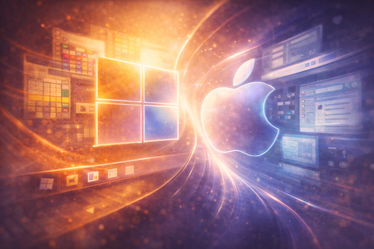 Windows 3.0 and Windows 95 as major design leaps.