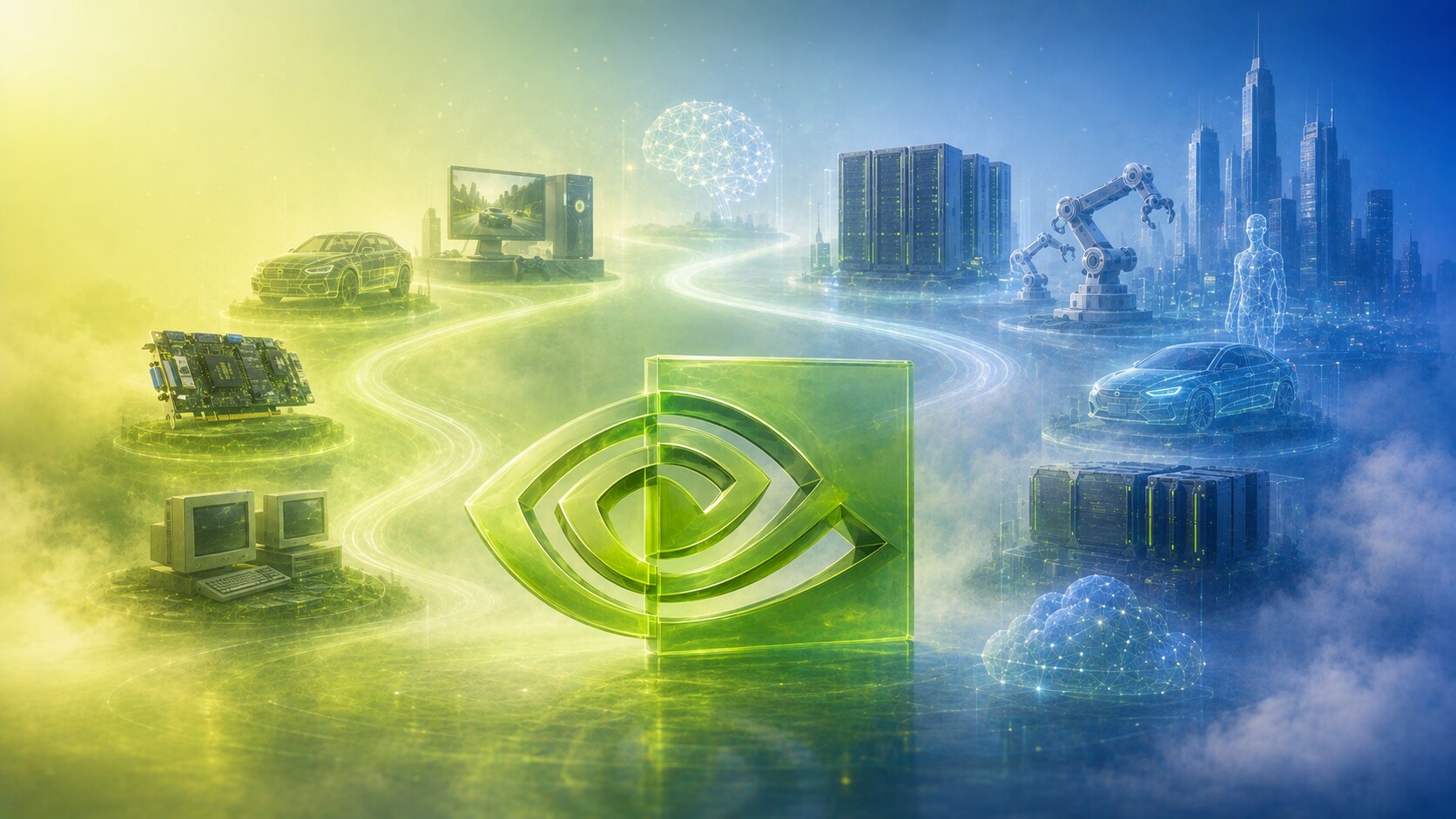 The Evolution of NVIDIA Branding: From Gaming GPUs to the AI Giant header image