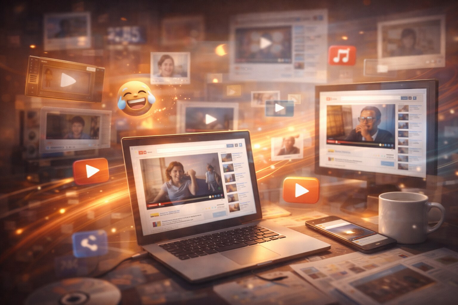 Timeline of YouTube interface evolution from raw utility to modern platform.