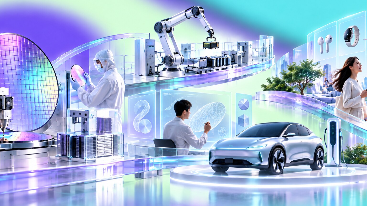Modern Asian value creation represented by semiconductor fabrication, robotics, electric vehicles, product design, software and global consumer brands.
