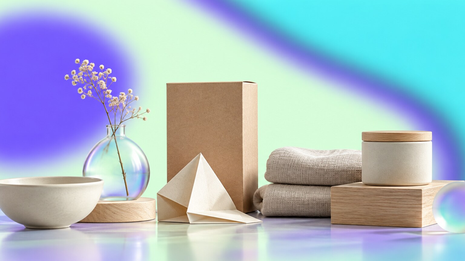 MUJI no-brand quality goods with kraft packaging, restrained typography, simple materials and quiet Japanese retail design.