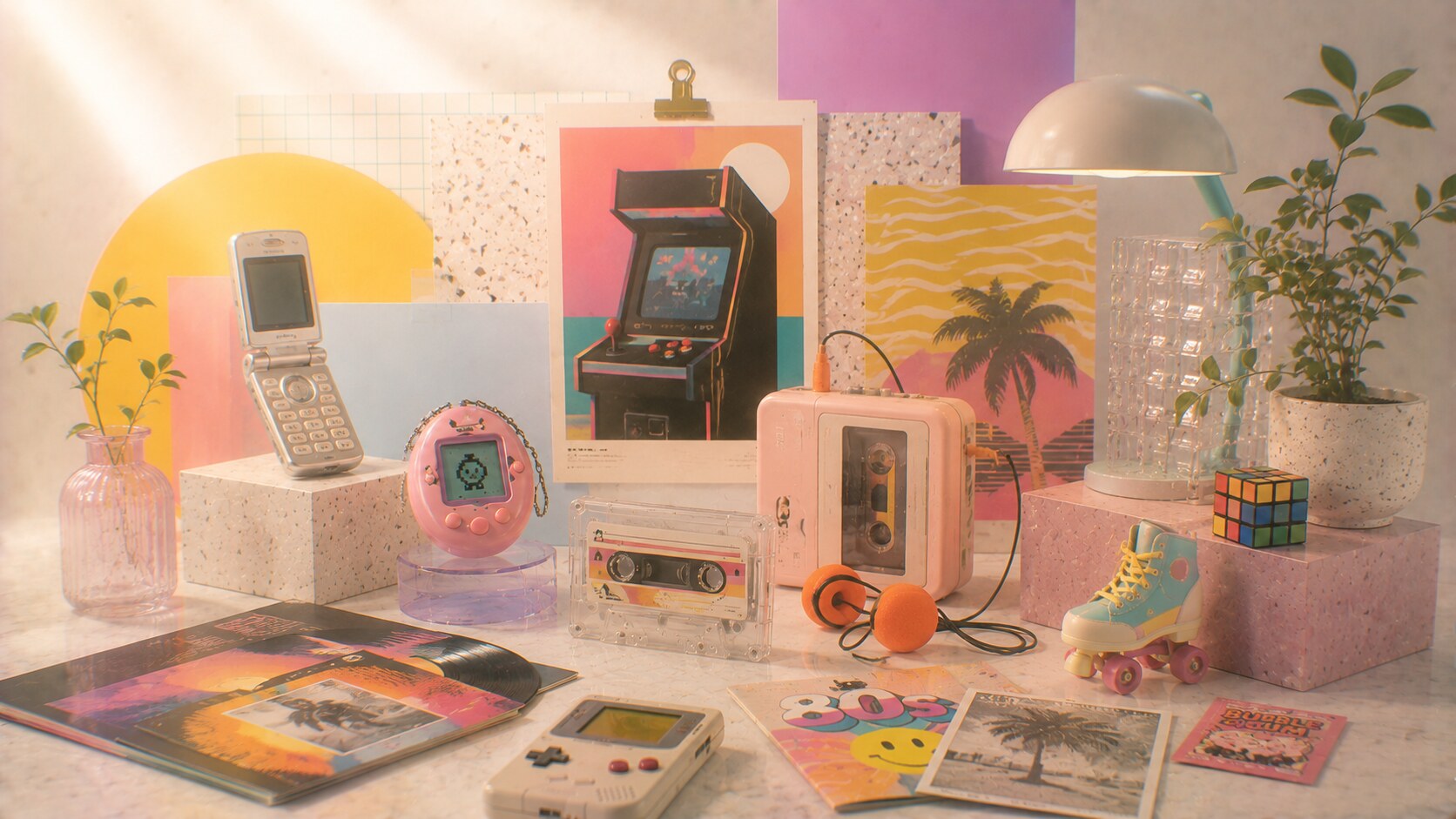 Retro revival examples such as flip phones, cassette tapes, arcade aesthetics, and nostalgic product culture influencing design taste.