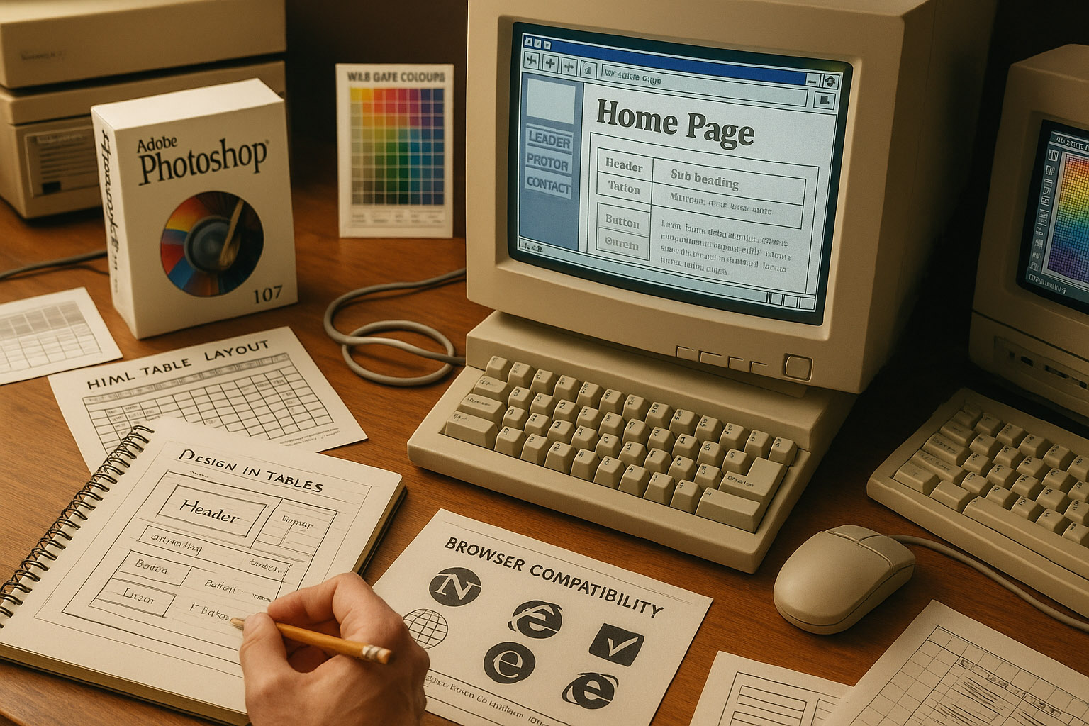 tool for creating anything around web was in diapers