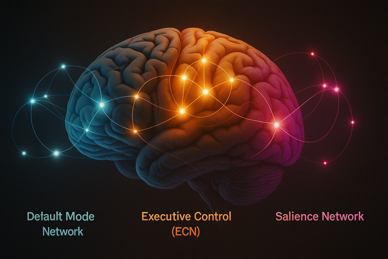 creativity emerges from interaction between several major networks