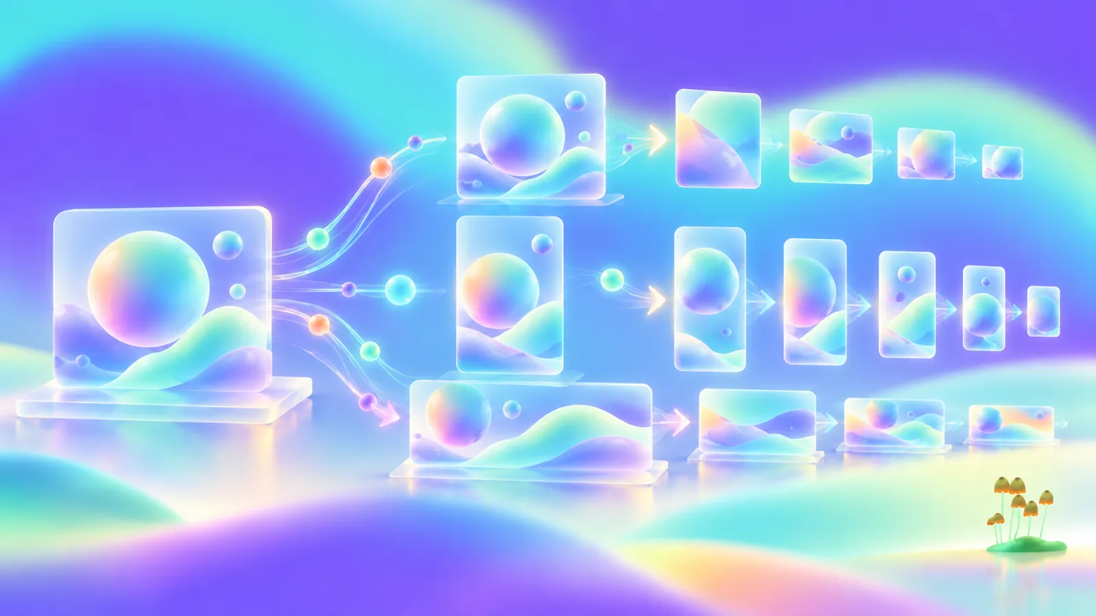 One campaign motif adapted into square, vertical, and wide social placements